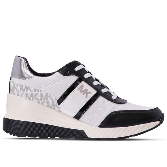 Michael Kors Mabel Platform Sneakers/Shoes | Color: White/Black | NEW!!🖤👟🩶👟 - Picture 1 of 11